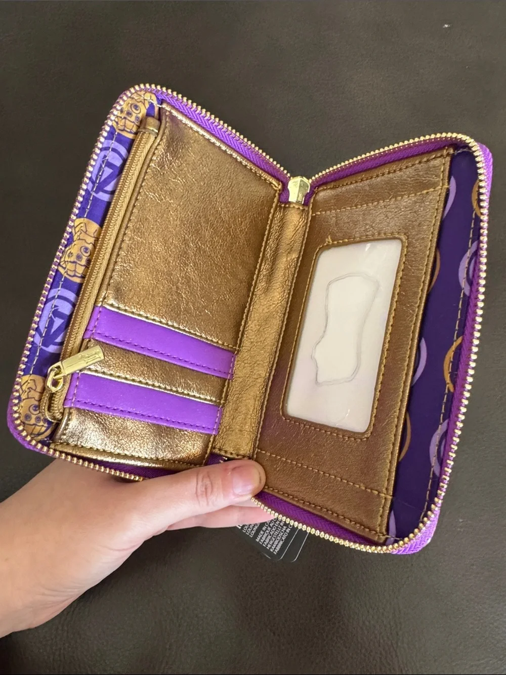 The Infinity Saga Marvel Studios Loungefly Shine Thanks Gauntlet Zip Wallet NWT